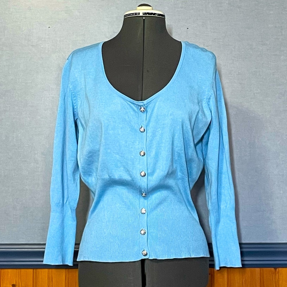 EUC Mixit blue cardigan size large